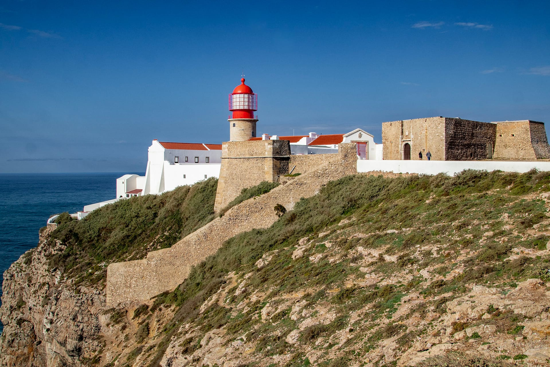 Winter walking in the Algarve Winter walking : Cabo de Sao Vicente lighthouse