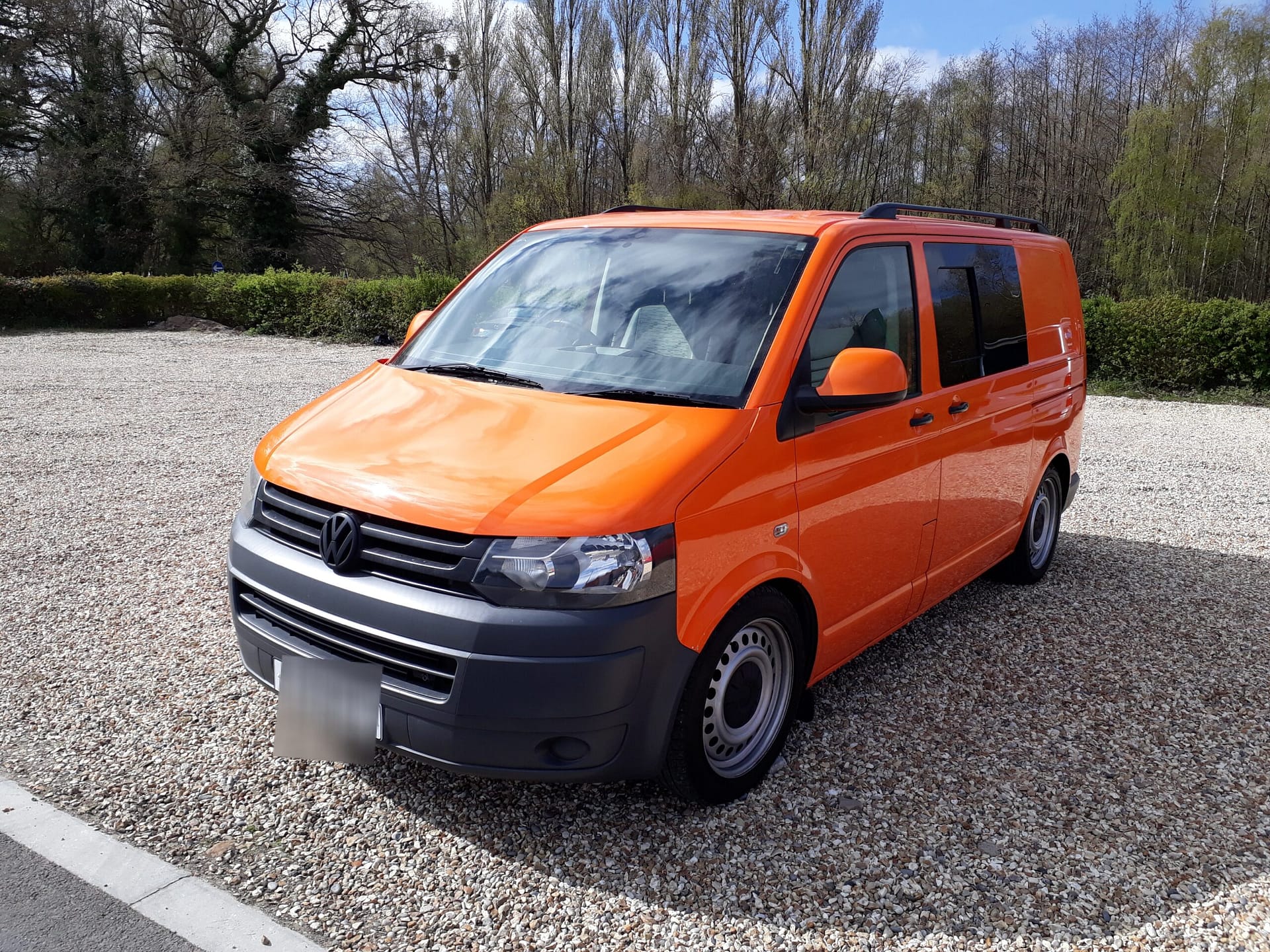 Orange campervan