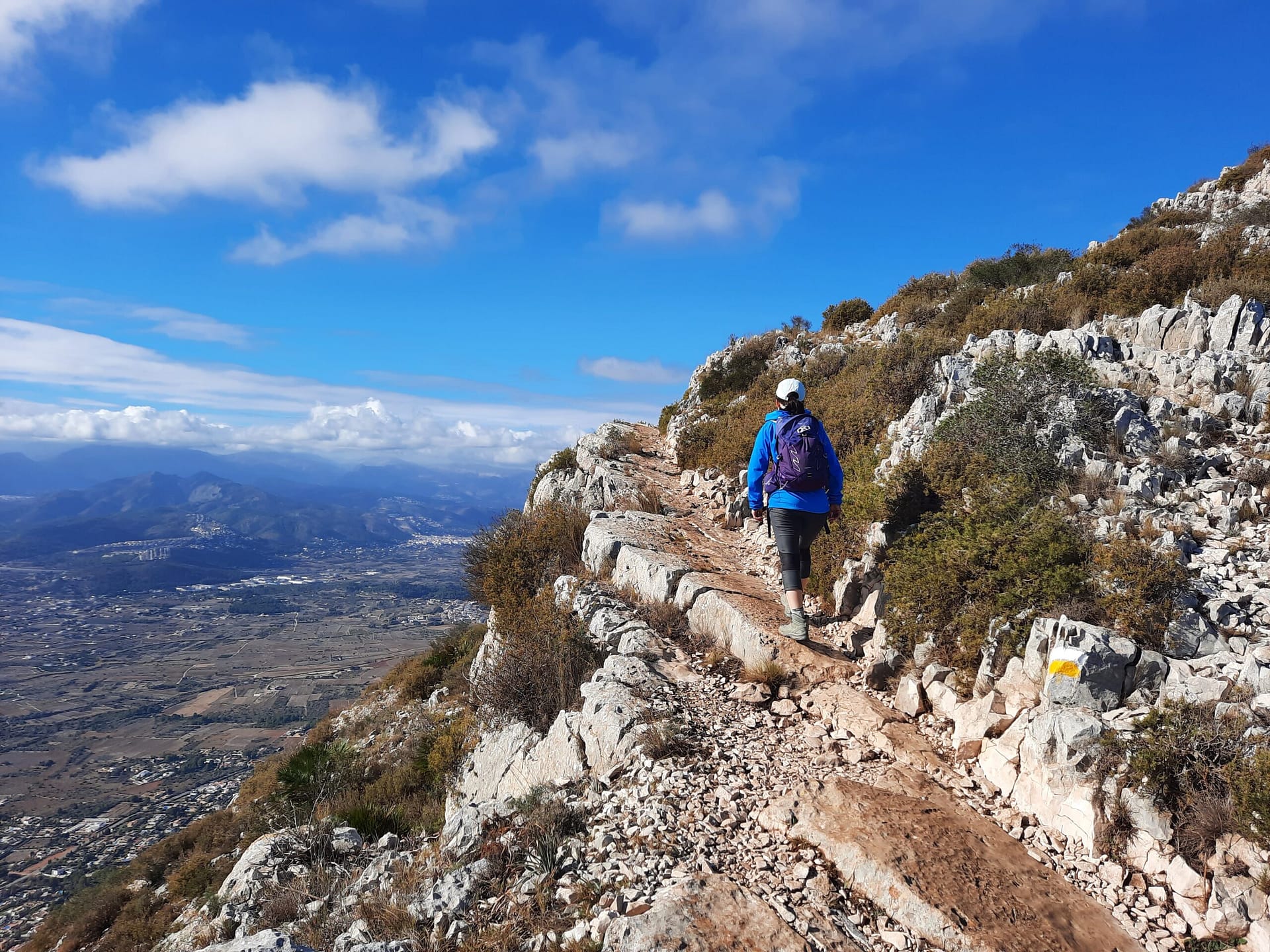 Exposed trail on the Montgó mountain